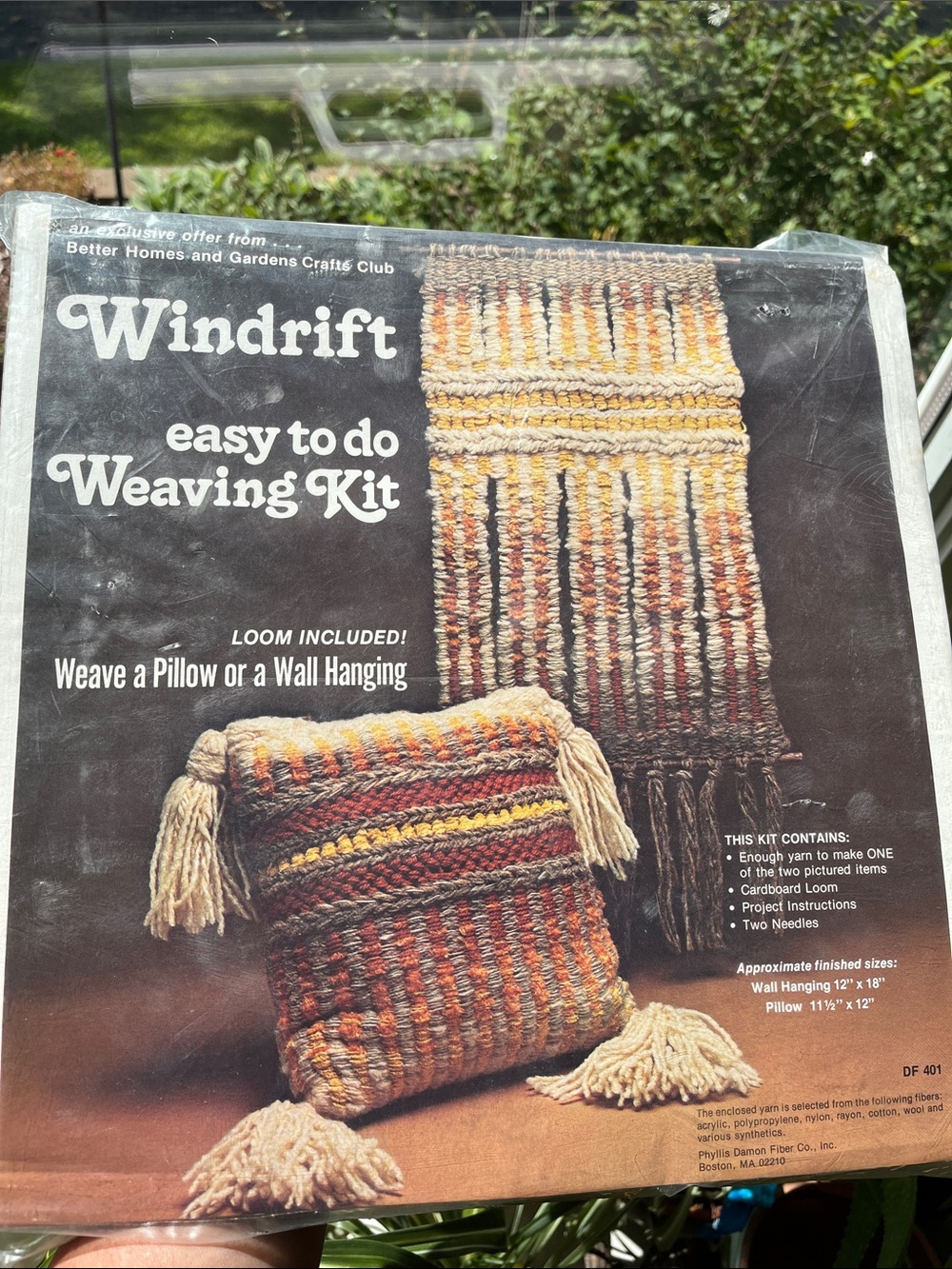 1977 Windrift Weaving Kit Boho Pillow Or Wall Hanging 70s MCM Crafting Decor